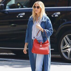 FENDI Pebbled Calfskin Small Closure Tote